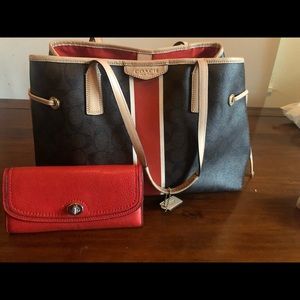 Coach bag and wallet